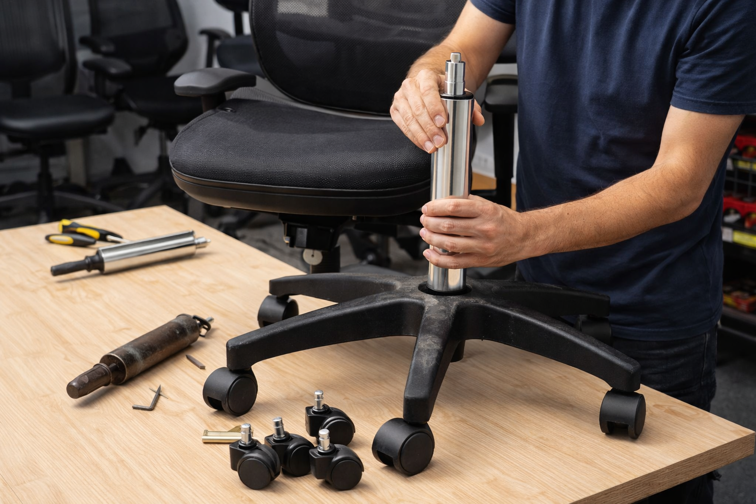 Reparación profesional de sillas de oficina en Bogotá