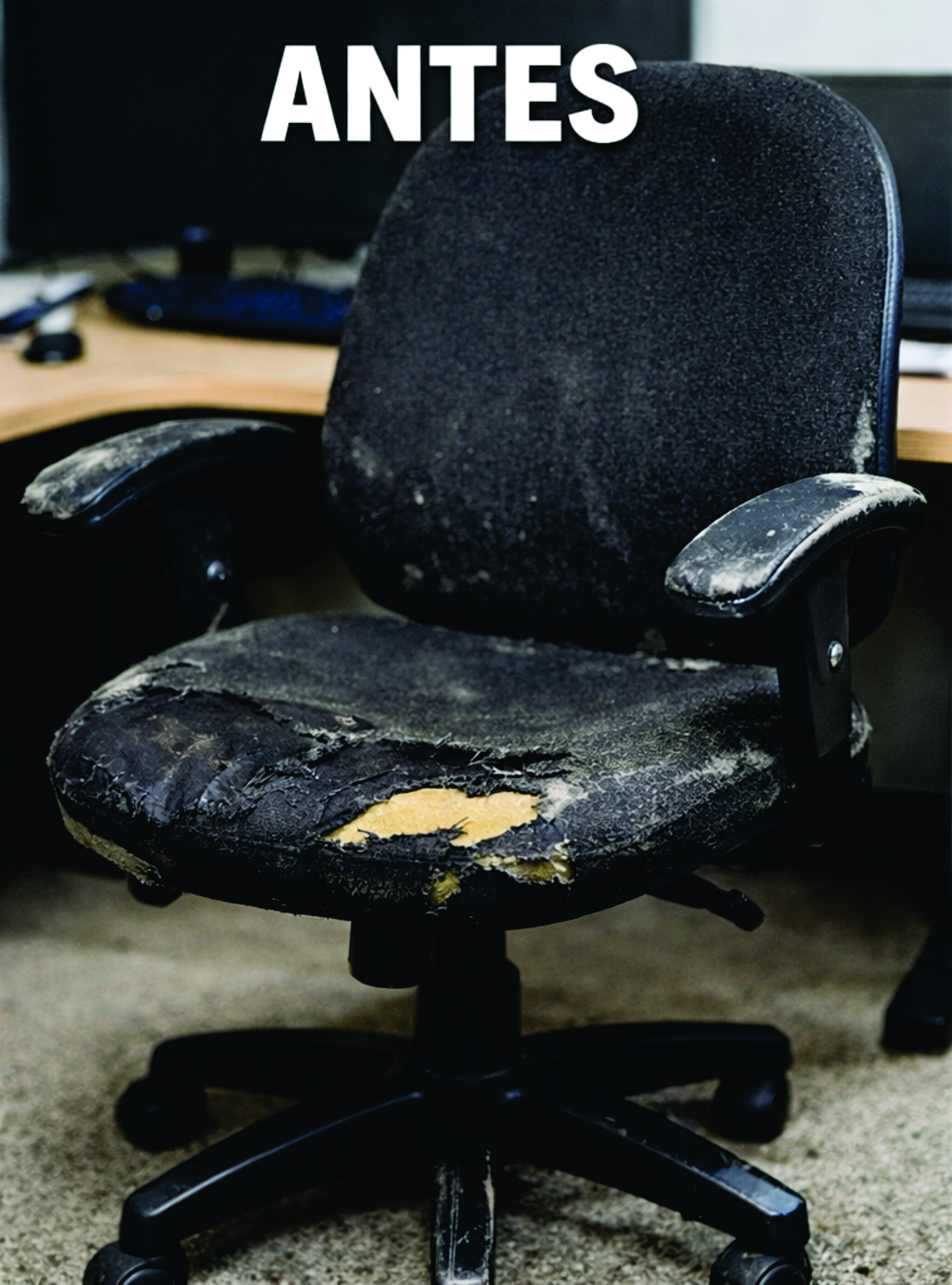 Silla de oficina antes de reparación Bogotá